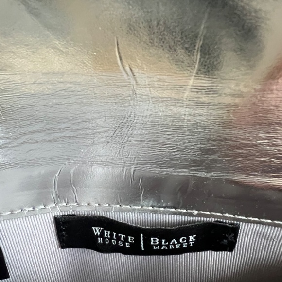 New Silver White House Black Market Clutch chain strap - Picture 4 of 5